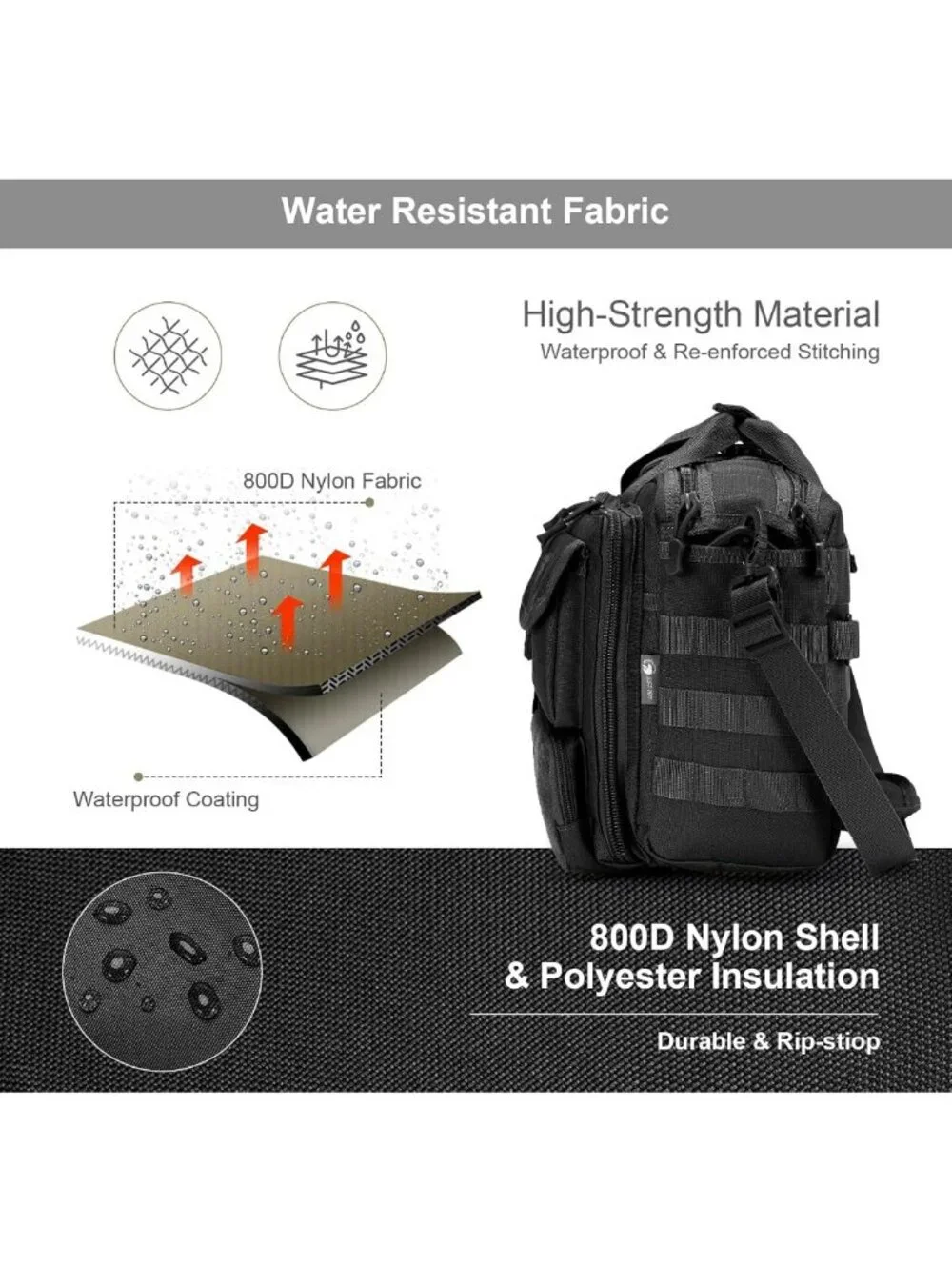 Versatile Tactical Messenger Bag | Military Briefcase for Laptops 14